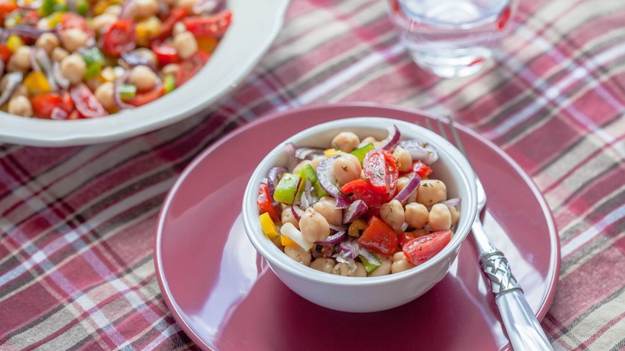 January Health Hub Chickpea Chopped Salad